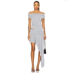 Lovers and Friends Salma Midi Skirt in Slate